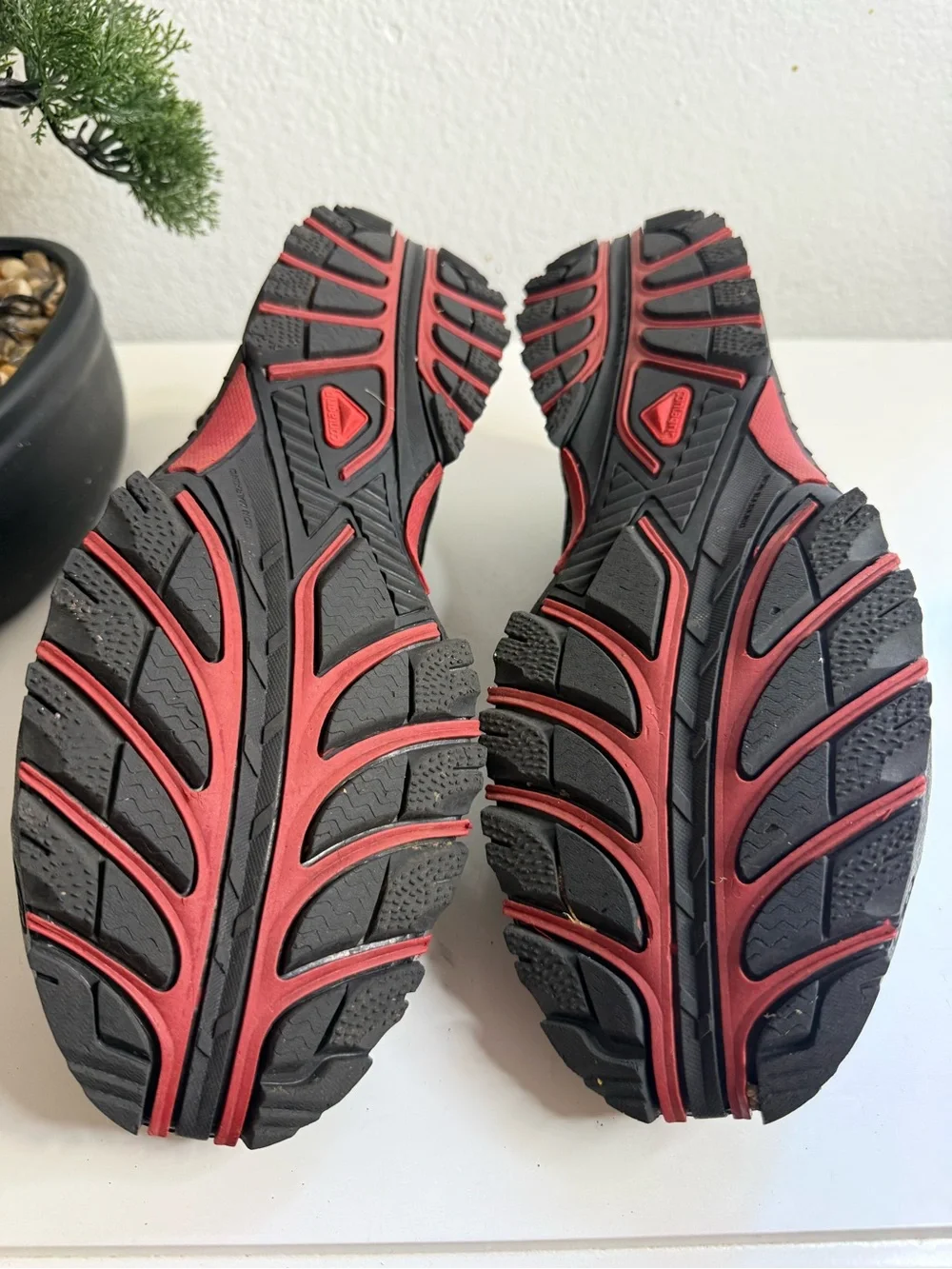 Salomon Techamphibian 3  men size 10 Black Sandal with Red and Yellow Detail